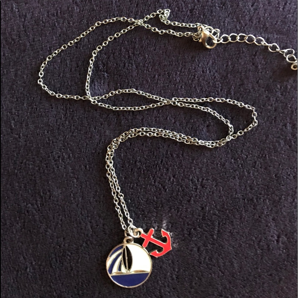Anchor and sailing ⛵️ ship necklace